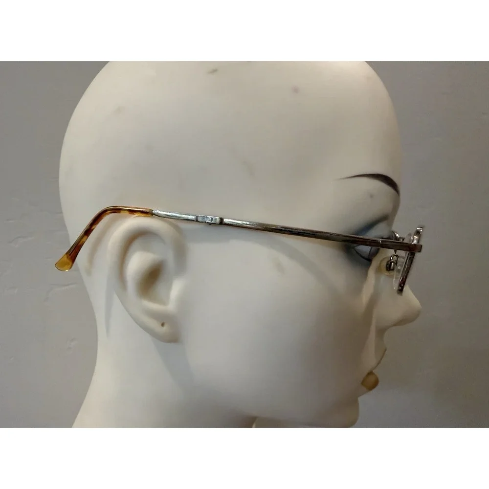 Vintage Retro Folding Glasses Frames Only Gold Metal Collapsible Temples